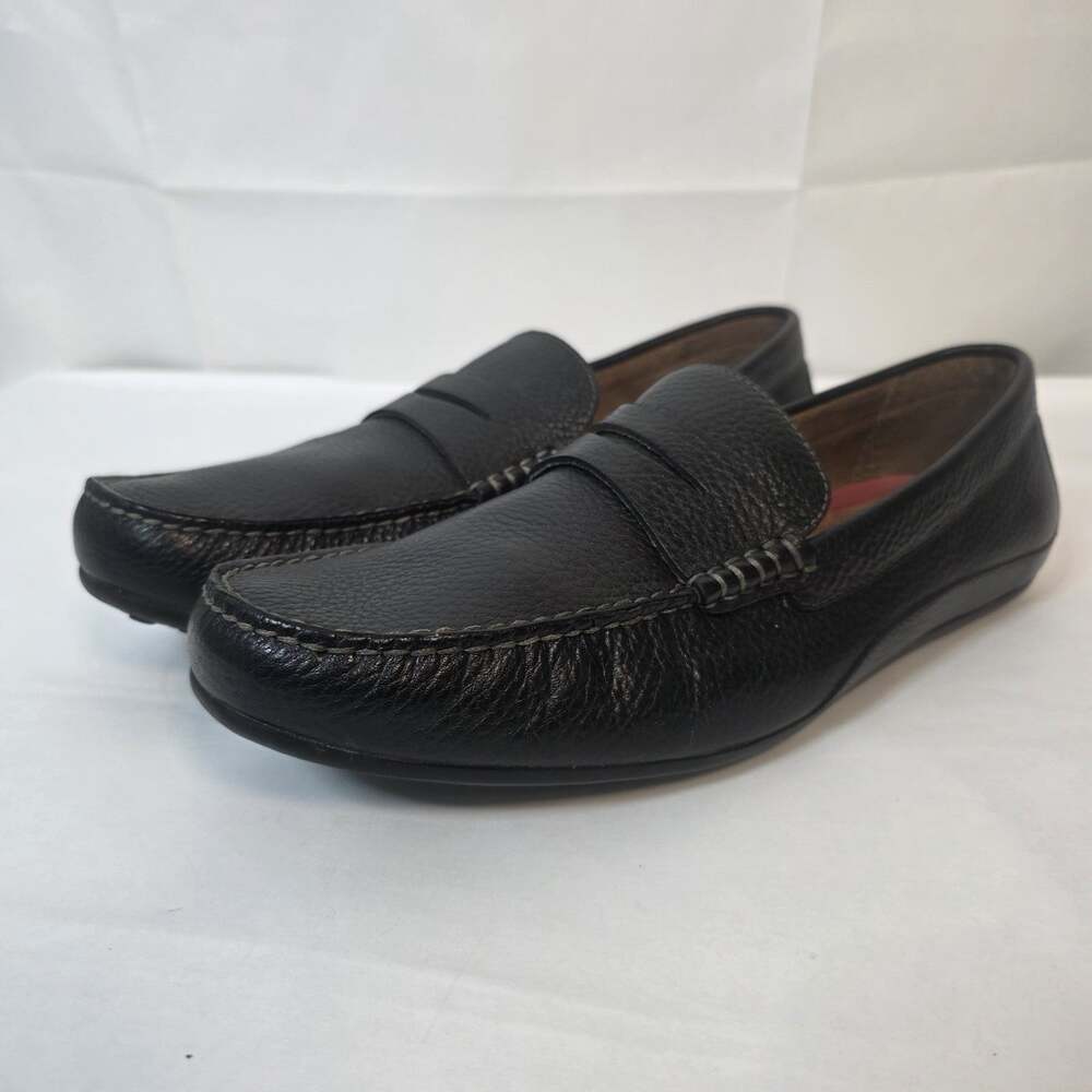 Florsheim Mens SZ 12M Penny Driver Black Leather Loafers Slip On Penny Shoes Moc